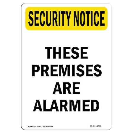 OSHA SECURITY NOTICE, 7 Height, 10 Width, Decal